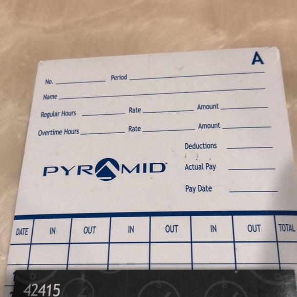 Pyramid Time Cards - Picture 2 of 3